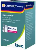 Сумамед форте Порошок д/суспензии 200мг/5мл 37.5мл (35.573г) от Плива