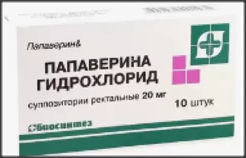 Свечи с папаверином г/х Упаковка 20мг №10 произодства Нижфарм ОАО