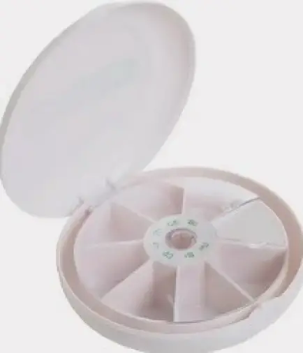 Таблетница на 7 дней Крышка вращающаяся №1