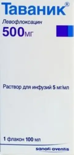 Таваник Р-р д/инфузий 500мг 100мл №1 произодства Санофи