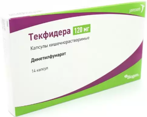 Текфидера Капсулы 120мг №14 произодства Не определен