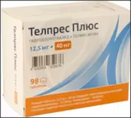 Телпрес Плюс Таблетки 40мг+12.5мг №98 от Магнит Аптека Кронштадтский б-р 30 Б