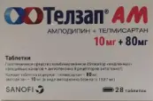 Телзап АМ Таблетки 10мг+80мг №28 от Санофи Россия АО