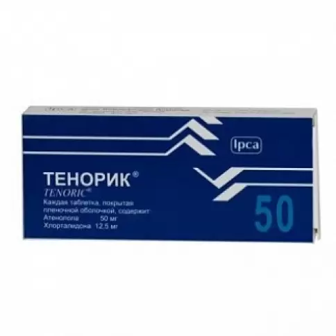 Тенорик Таблетки 50мг/12.5мг №28 произодства Ипка Лабораториз Лтд.