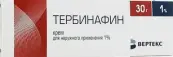 Тербинафин Крем 1% 30г от Вертекс ЗАО