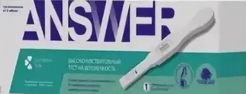Тест на беременность Answer Тест-кассета №1 произодства Клевер Компания ООО