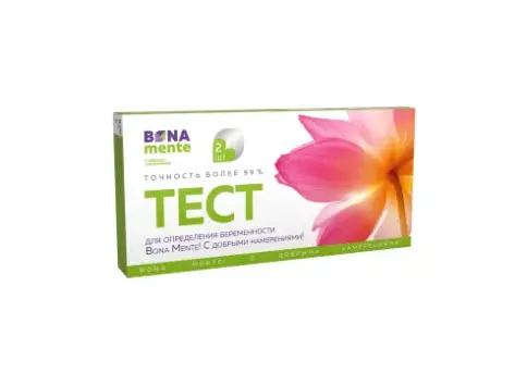 Тест на беременность Бона менте (Bona mente) Тест-полоска №2 произодства Нантонг Егенс Биотехнолоджи