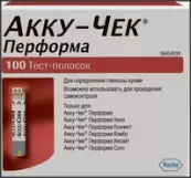 Тест-полоски к глюкомеру Акку-Чек Перформа Упаковка №100 от Ф. Хоффманн-ля Рош Лтд.