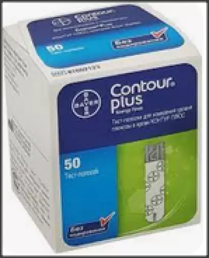 Тест-полоски к глюкометру Контур Плюс