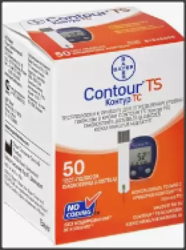 Тест-полоски к глюкометру Контур ТС Упаковка №50 произодства Байер