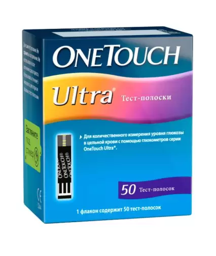 Тест-полоски к глюкометру УанТач Ультра Упаковка №50 в Королеве
