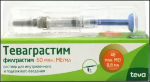 Теваграстим Шприц 60млнМЕ/мл 0.8мл №1 произодства Тева