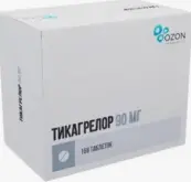Тикагрелор Таблетки п/о 90мг №168 от Озон ФК ООО