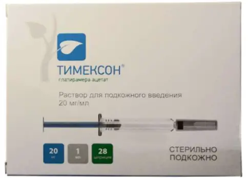 Тимексон Р-р д/п/к введ., шприц 20мг 1мл №28 произодства Не определен