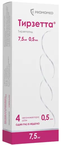 Тирзетта Р-р д/п/к введ., шпр-ручка 7.5мг/0.5мл №4 в Чехове