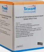 Тизабри Концентрат д/инф.р-ра 20мг/мл 15мл №1 от Биоген Нидерландз Б.В.