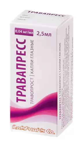 Травапресс Капли глазные 40мкг/мл 2.5мл №1 произодства Ромфарм Компани