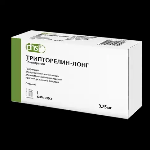 Трипторелин-лонг Лиоф.порошок 3.75мг №1 произодства Фармстандарт Уфавита