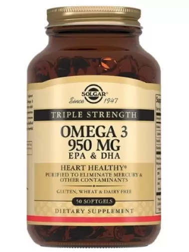 Тройная Омега-3 950мг ЭПК и ДГК Капсулы №50 произодства Солгар