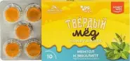 Твёрдый мед HoneyWay с ментолом и эвкалиптом