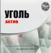 Уголь Актив Таблетки 500мг №50 от Фармгрупп ООО