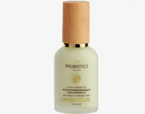 Ullex Уллекс Probiotics Крем-сыворотка для лица и контура глаз ночная, восстанавливающая эластичность Флакон 40мл произодства Шантоу