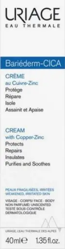 Uriage Bariederm Cica-Cream Урьяж Барьердерм-Цика Крем восстанавливающий с Cu-Zn Туба 40мл произодства Не определен