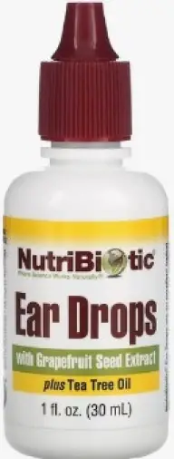 Ушные капли с экстрактом косточек грейпфрута и маслом чайного дерева Флакон 30мл произодства Nutribiotic