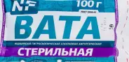 Вата хирургическая стерильная DIVIA Упаковка 100г от АдонисФарм