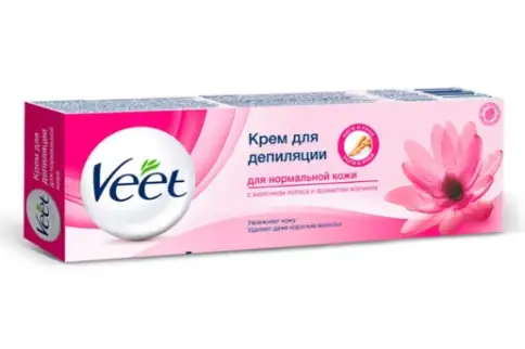 Veet крем для депиляции для нормальной кожи, с молочком лотоса и ароматом жасмина Туба 100мл произодства Не определен