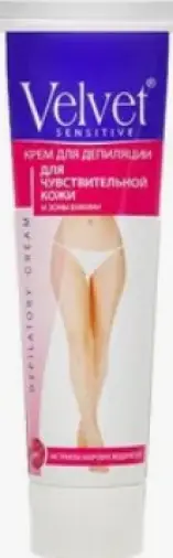 Velvet Вельвет Крем для депиляции для чувствительной кожи и зоны бикини Туба 100мл произодства Стелла ООО