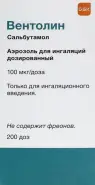Вентолин Дозир.ингалятор 100мкг/доза 200доз в СПБ (Санкт-Петербурге) от Аптека для Всех