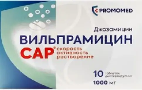 Вильпрамицин САР Таблетки диспергируемые 1г №10 произодства Биохимик ОАО