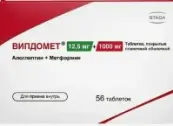 Випдомет Таблетки 12.5мг+1000мг №56 от Нижфарм ОАО