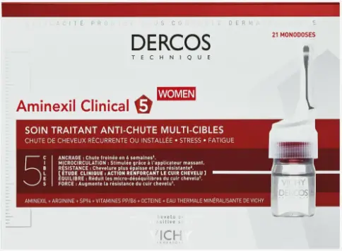Виши Деркос Аминексил Интенсив 5 средство против выпадения волос для женщин Vichy Dercos Aminexil Intensiv 5 Ампулы №21 произодства Виши Лаб.