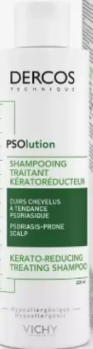 Виши Деркос Псолюшн кераторегулирующий шампунь для кожи головы, склонной к псориазу Vichy Dercos PSOlution Флакон 200мл произодства Виши Лаб.