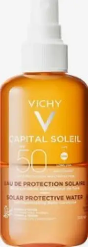 Виши Капитал Идеал Солей Cолнцезащитный двухфазный спрей SPF50, активатор загара Vichy Capital Ideal Soleil Флакон с дозатором 200мл произодства Виши Лаб.