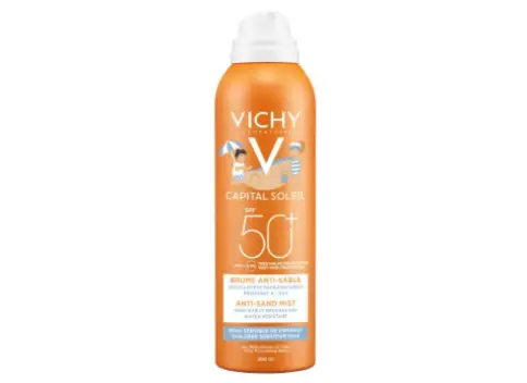 Виши Капитал Идеал Солей спрей-вуаль солнцезащитный детский SPF50+ анти-песок Vichy Capital Ideal Soleil Флакон 200мл произодства Виши Лаб.