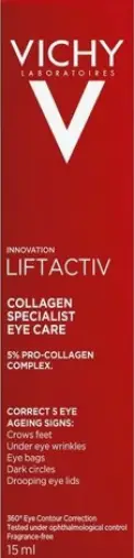 Виши ЛифтАктив Коллаген Специалист крем для кожи вокруг глаз Vichy Liftactiv Collagen Specialist 16 Туба 15мл произодства Виши Лаб.