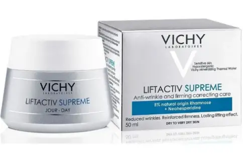 Виши ЛифтАктив Супрем крем против морщин и для упругости для сухой и очень сухой кожи Vichy Liftactiv Supreme Банка 50мл произодства Виши Лаб.