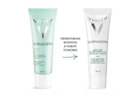 Виши Нормадерм Анти-Аж крем-гель антивозрастной для проблемной кожи Vichy Normaderm Anti-Age Туба 50мл произодства Виши Лаб.