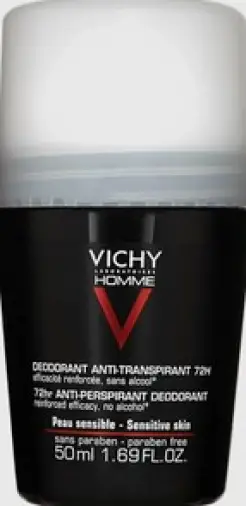 Виши Ом дезодорант для мужчин против избыточного потоотделения 72ч Vichy Homme Део-ролик 50мл произодства Виши Лаб.