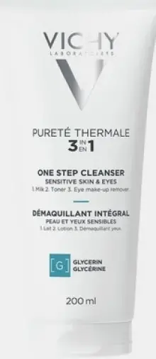 Виши Пюрте Термаль универсальное очищающее средство для чувствительной кожи лица и вокруг глаз 3в1 Туба 200мл произодства Виши Лаб.