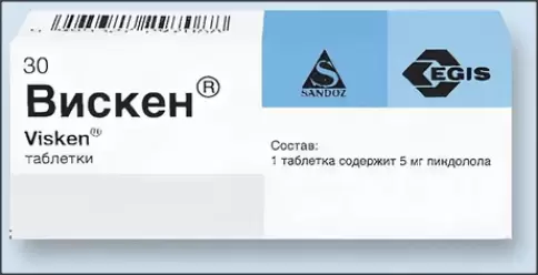 Вискен Таблетки 5мг №30 произодства Новартис Фарма