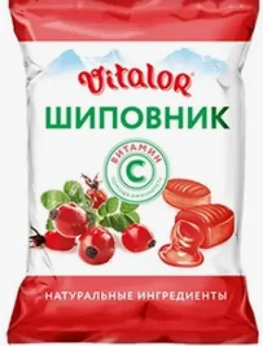 Виталор Vitalor карамель на основе трав с витамином С Леденцы (шиповник) 60г в Уфе