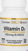 Витамин Д3 Капсулы из рыбьего желатина 5000МЕ №90 от California gold nutrition