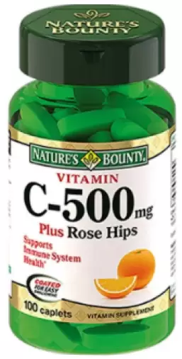 Витамин С и шиповник Таблетки №100 произодства Нэйчерс Баунти