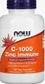 Витамин С+цинк Капсулы вегетарианские 1000мг+15мг №180 от НауФудс