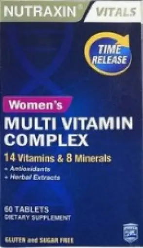 Витамины для женщин Nutraxin vitals Womens Multi Vitamin Complex Таблетки №60 произодства NUTRAXIN