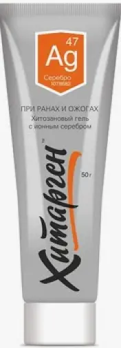 Хитарген гель хитозановый с ионным серебром и Д-пантенолом Туба 50г произодства Хитоника